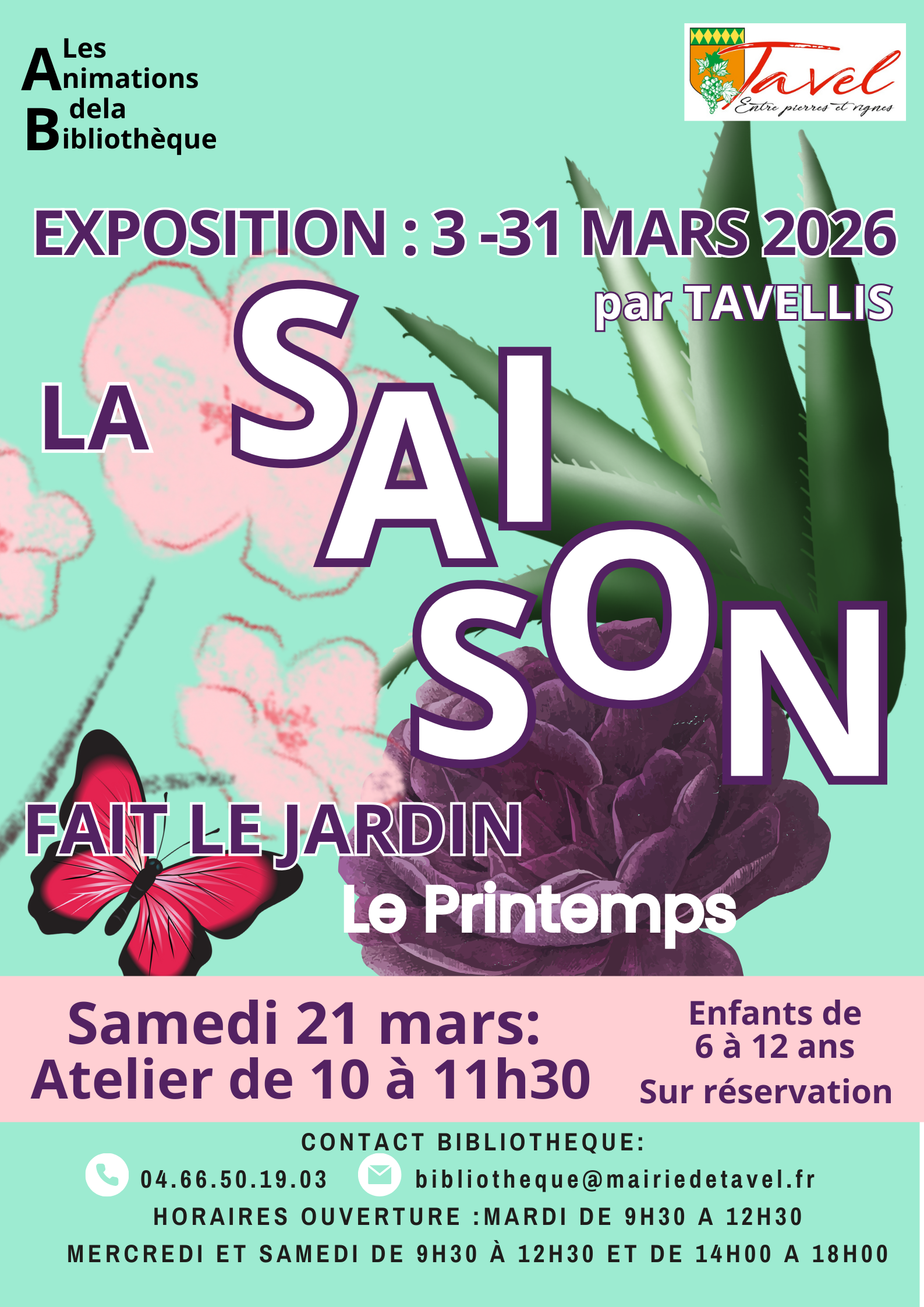 Affiche la saison fait le jardin le printemps