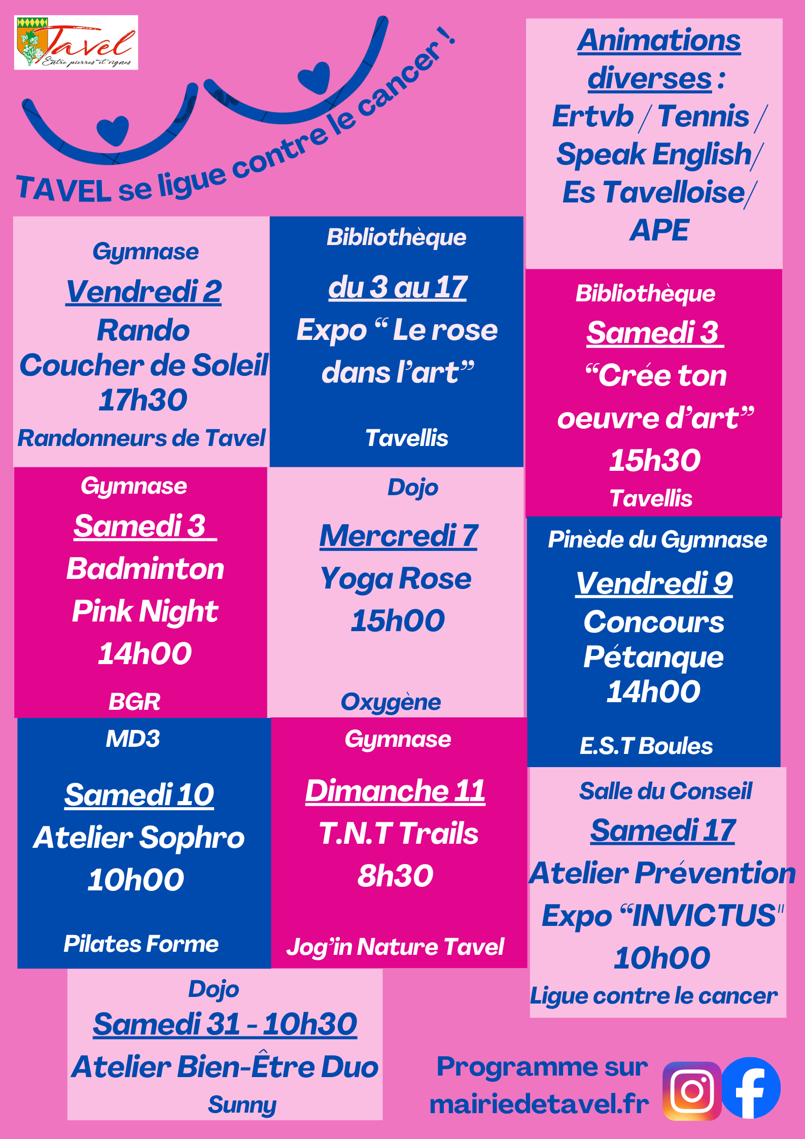 OCTOBRE ROSE PROGRAMME